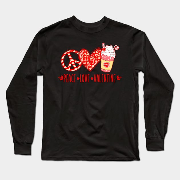 Peace Love Valentine Long Sleeve T-Shirt by tropicalteesshop